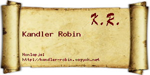 Kandler Robin névjegykártya